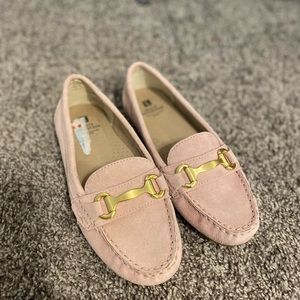 Suede White Mountain Loafers Pink Slip On Leather Women’s 7